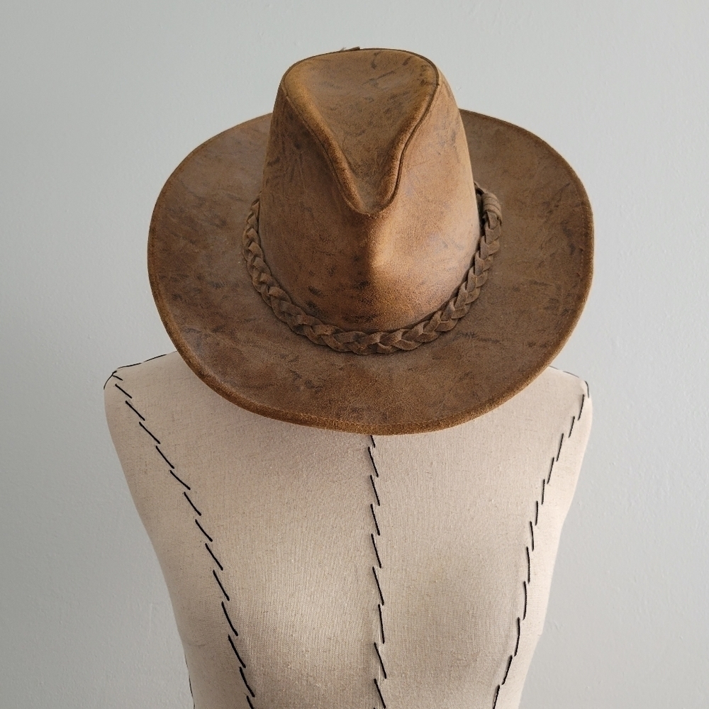 Hershel Hat Co Brown Leather Hat